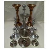 11 Candle Holders 11" to 4" tall some for Large