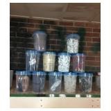 11 Containers of Sandpaper, Large Garage Hooks,