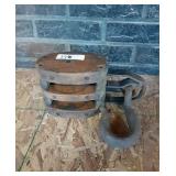 Large Wood Pulley with Hook