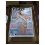 Stack of  9 Playboy magazines 1991