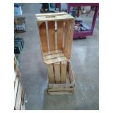 3 wood crates