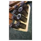 Lot of 8 smokey glasses