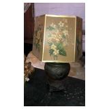 Beautiful lamp with signed six sided shade