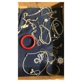 Flat of assorted jewelry