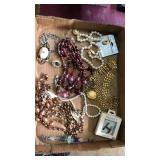 Flat of assorted jewelry