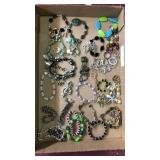 Flat of assorted jewelry