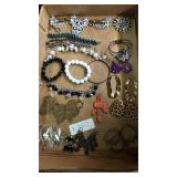 Flat of assorted jewelry