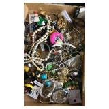 Flat of assorted jewelry