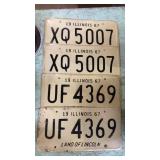 2 sets of 1967 Illinois license plates