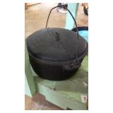 Large cast iron Dutch oven