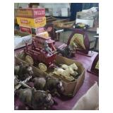 Modern cast iron horse drawn fire truck