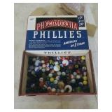 Cigar box of marbles