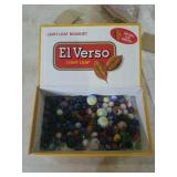 Cigar box of marbles