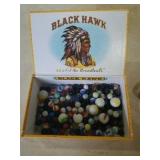 Cigar box of marbles