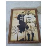 Framed print of a babe ruth autograph. Not an