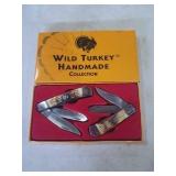 Wild turkey handmade knife set