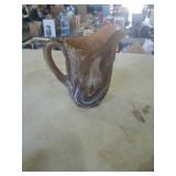 Imperial slag glass pitcher. About 7in tall