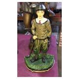 Golfer metal door stop