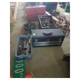 Empty toolbox and group of tools