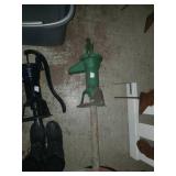 Green water pump handle broke