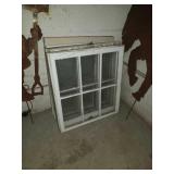 Group of 6 wooden windows. Measures roughly 28in