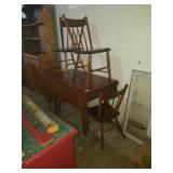 Awesome drop leaf table with drawer and 4 chairs