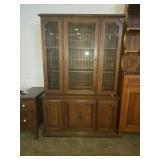 Vintage 2pc china cabinet.  measures about 5ft