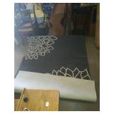 Grey and white rug. Measures about 5ft x 6ft