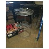Metal corner storage rack