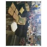 Super large dark blue sectional couch