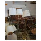 Group of 3 floor lamps