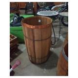 Tall wood keg. 2ft tall