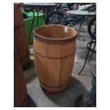 Slightly smaller wood keg. 19in tall