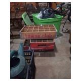 Group of 3 wood crates with slots