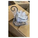 Box of metal heart base large jar candle holder.