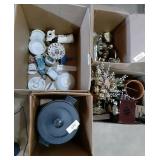 4 Boxes of Awesome items, Coffee Pot, Knives, 2