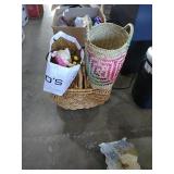 Spring group. Includes a wicker basket, hand bag