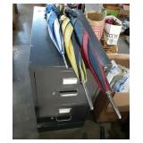 Large Gray  Metal 2 Drawer File Cabnet plus 3