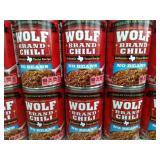 You get 6 cans of wolf chili for 1 money