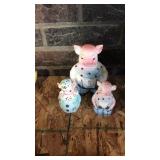 Pig salt and pepper shaker and goodie jar