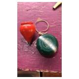2 vintage wood toys. Yo-yo is marked Hi-Ker