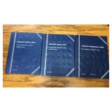 3 Lincoln Cent collection folders. Some missing