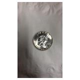 1963 Franklin half dollar