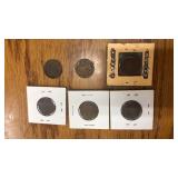 6 2 cent coins 1864 - 1868