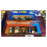 2 boxed 5 car sets. Matchbox Classy Classics, Hot