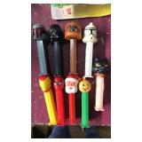 9 assorted Pez dispensers