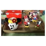 Flat of Minnie & Mickey. Minnie bank with box.