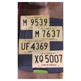 4 assorted Illinois license plates
