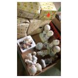 Flat of Precious Moments, several with boxes