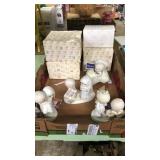 Flat of precious moments couples, with boxes